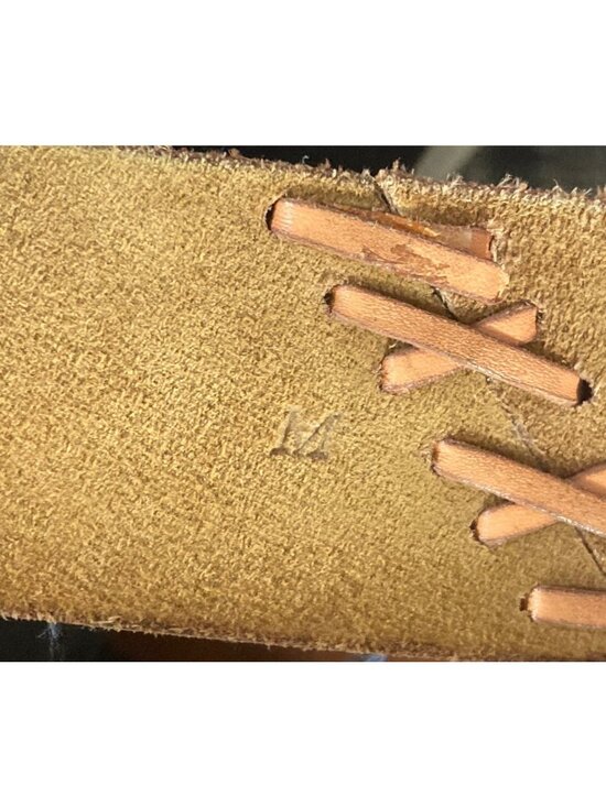 Vintage Lucky Brand Multicolor Suede Corduroy Belt Medium Whipstitch Boho main image 13